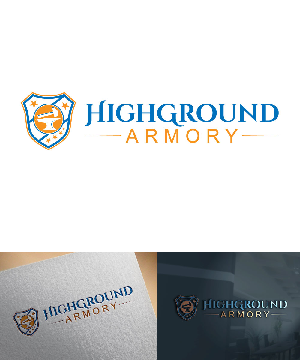 Logo Design by JAFRIN for HighGround Armory | Design #20575245
