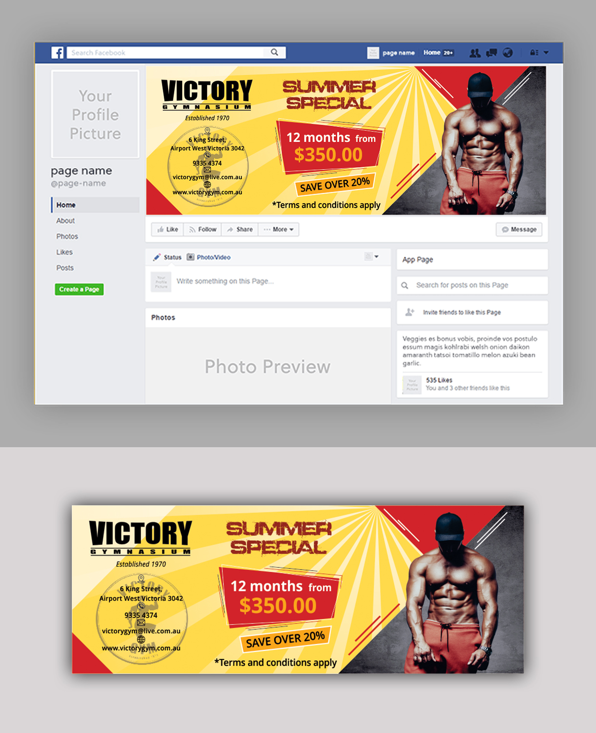 Graphic Design by ecorokerz for Victory Gym | Design #20582829