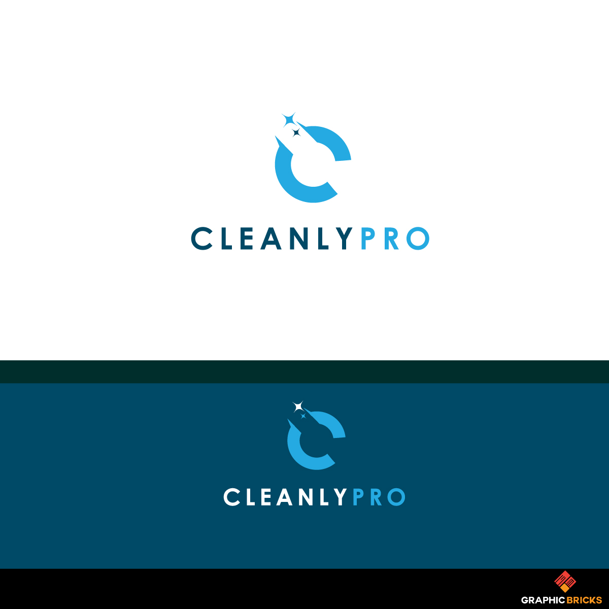Logo Design by Graphic Bricks for CleanlyPro, Inc.  | Design #20585174