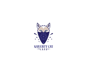 Naughty Cat Cafe | Logo-Design von Neil