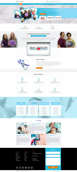 Teeth Whitening Clinic Website Redesign - Social Proof Theme | Diseño Web por Kingdom Vision