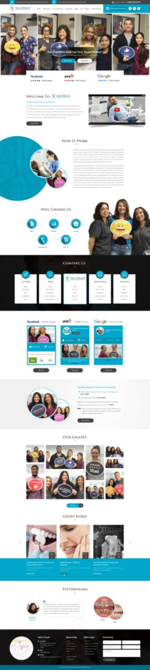 Teeth Whitening Clinic Website Redesign - Social Proof Theme | Diseño Web por Reimagine