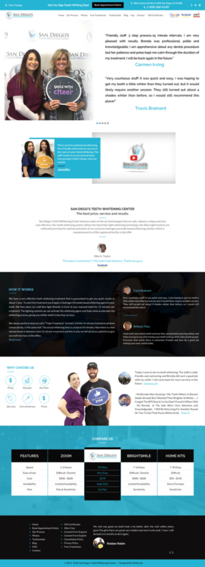 Teeth Whitening Clinic Website Redesign - Social Proof Theme | Diseño Web por Da Miracle