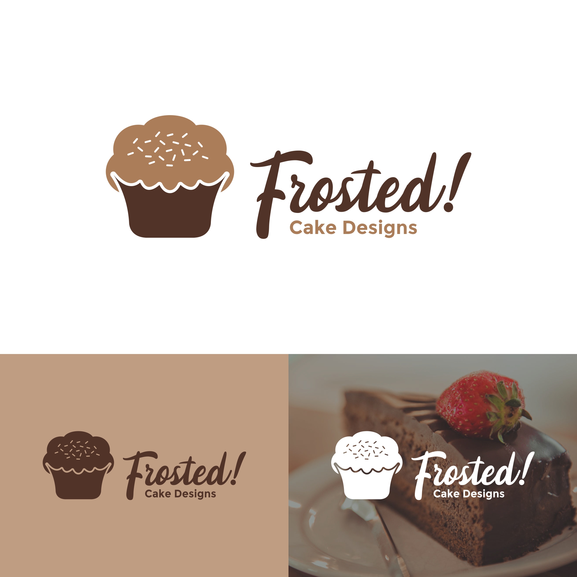 Logo Design by zatsukiki for Frosted! Cake Designs | Design #20583407