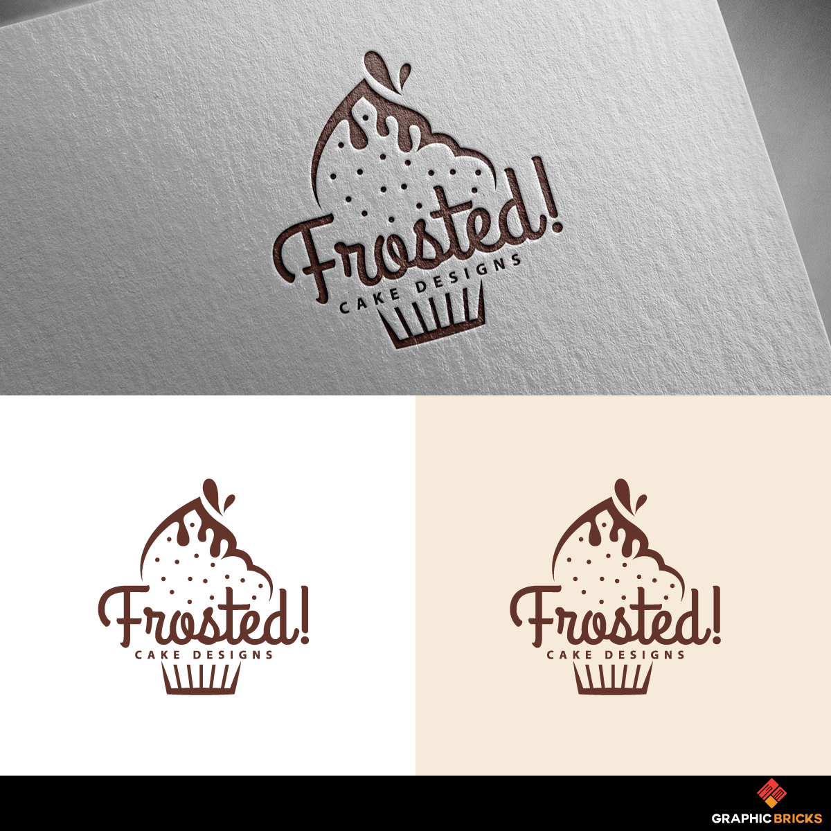Logo Design by Graphic Bricks for Frosted! Cake Designs | Design #20584345
