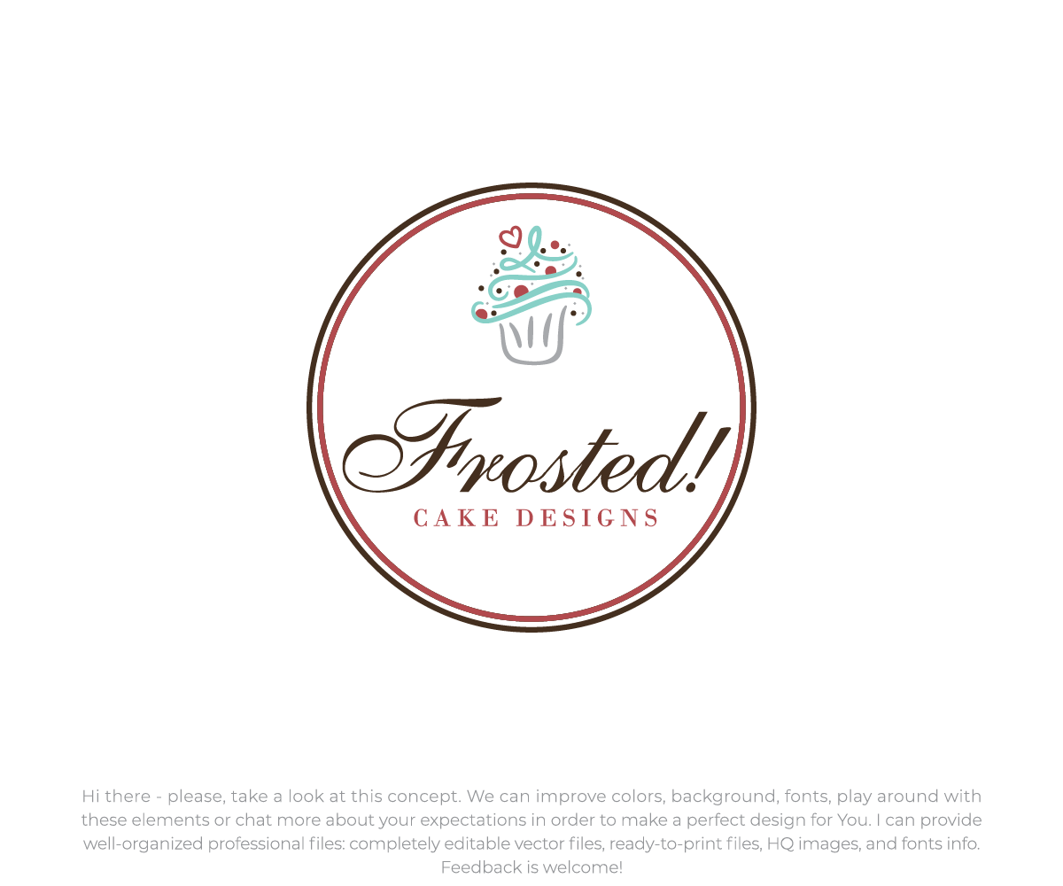 Logo Design by Wild Geek for Frosted! Cake Designs | Design #20583442