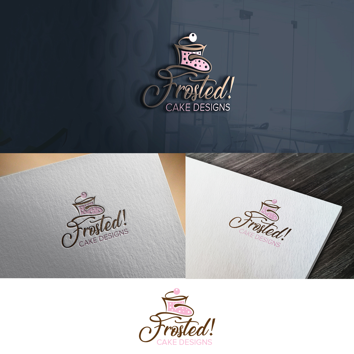 Logo Design by Maxo-Biz for Frosted! Cake Designs | Design #20591782
