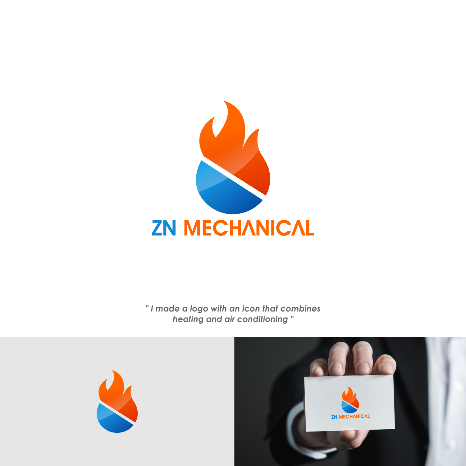 Logo Design by zatsukiki for ZN Mechanical LLC | Design #20613486