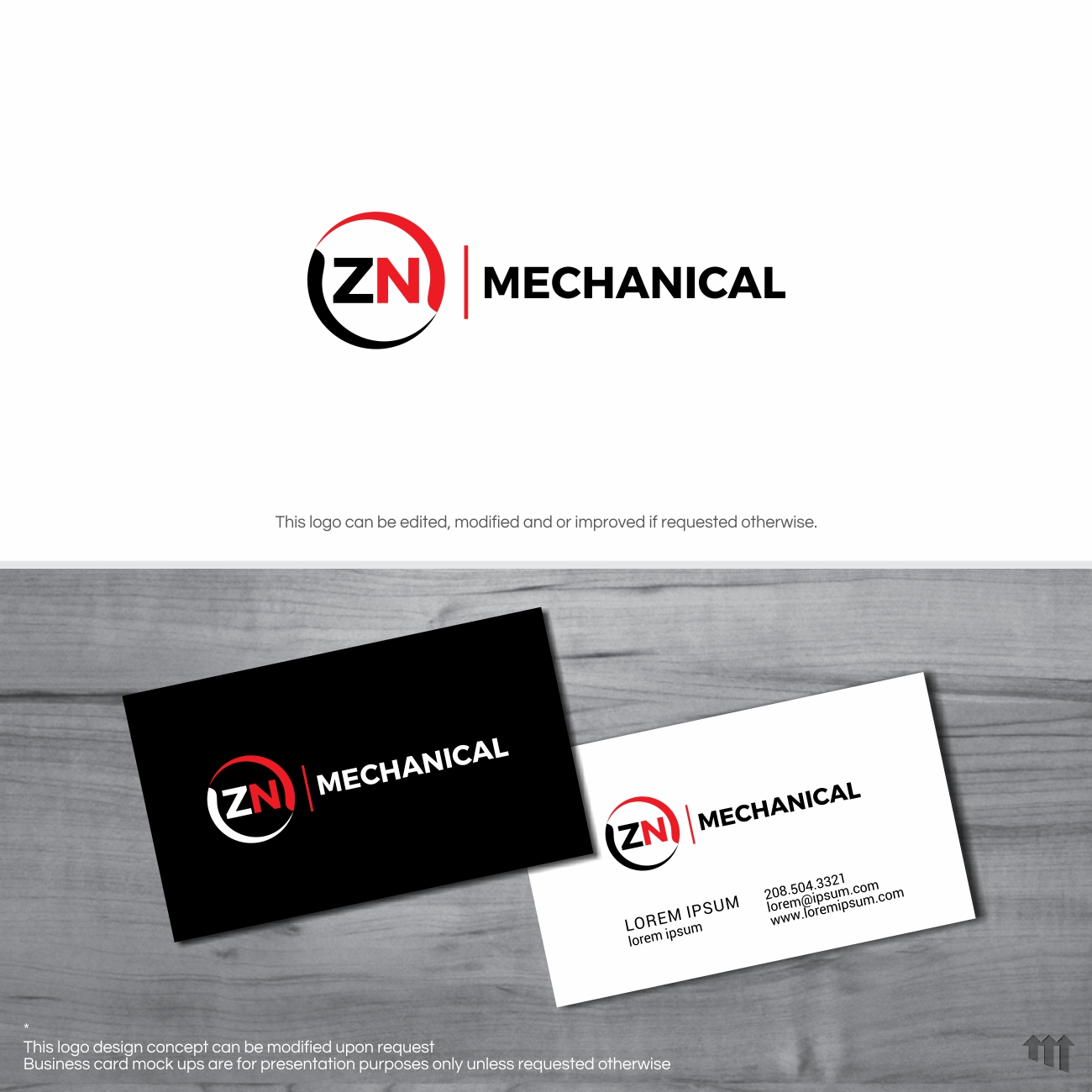 Logo Design by MBARO for ZN Mechanical LLC | Design #20612842