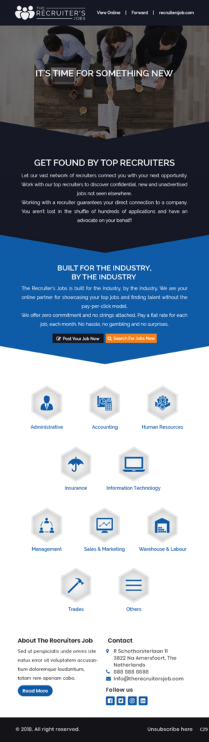 Email Marketing Design by pb for IN DEMAND Recruitment & Consulting Inc.  | Design: #20600120