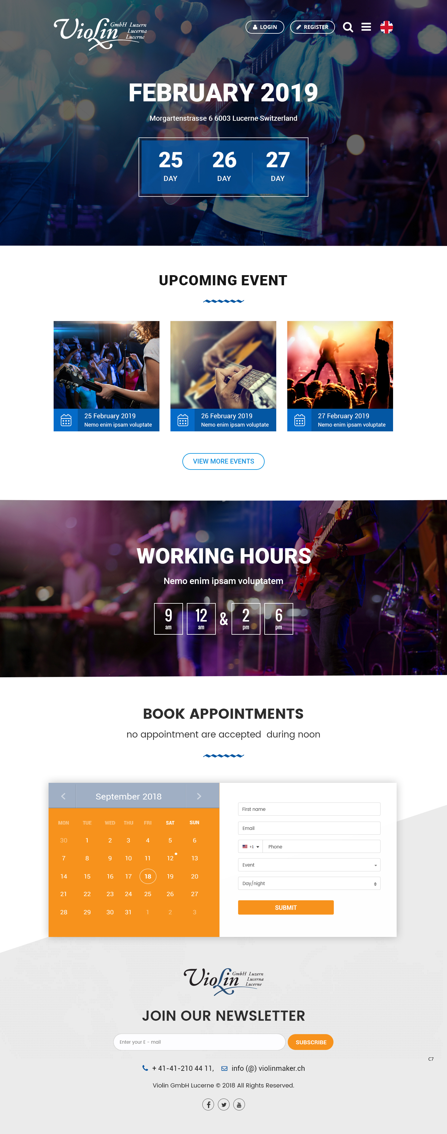 Wordpress Design by pb for Lucerne Violins GmbH | Design #20600069