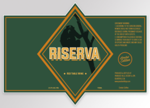 Riserva Wine Label For Project Chimp | Label Design by Ngoeg