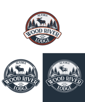 Wood River Lodge - Alaska- | Design de Logo par ART DEPOT