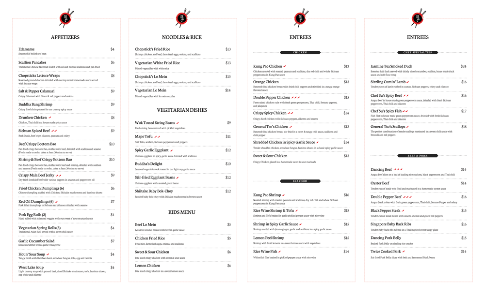Menu Design by aniep for this project | Design #20620455