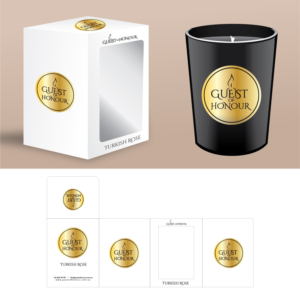 a Label for a candle jar and its gift box | Etikett-Design von Maxo-Biz