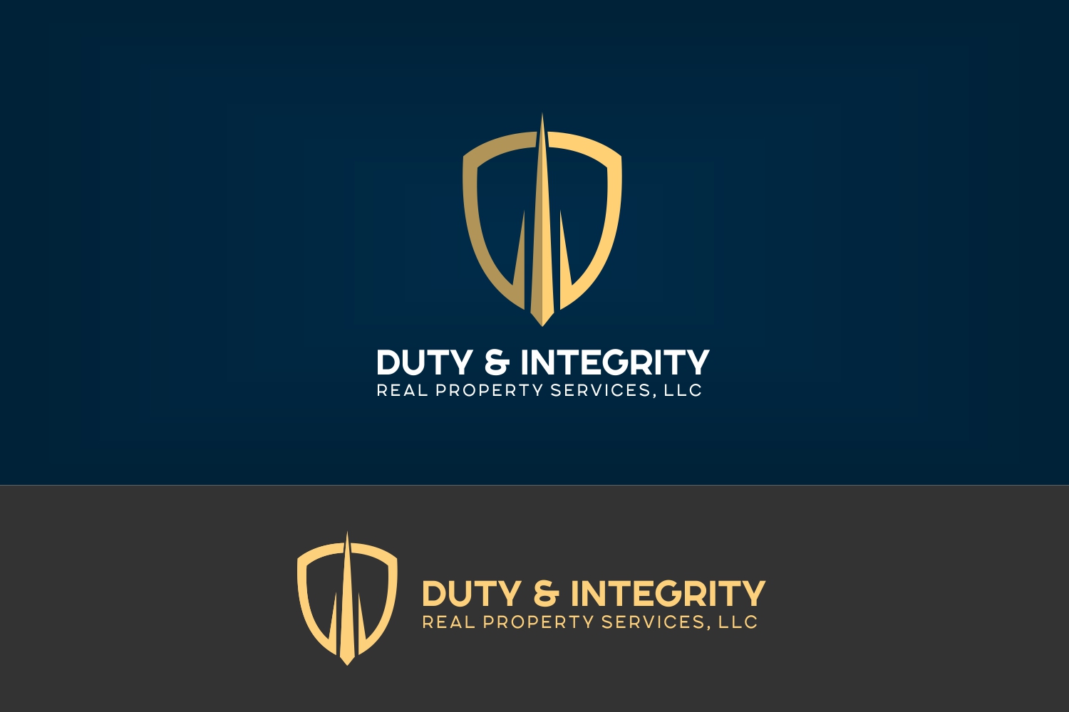Design de Logo par Farqaleit™ pour Duty & Integrity Real Property Services, LLC | Design #20606233