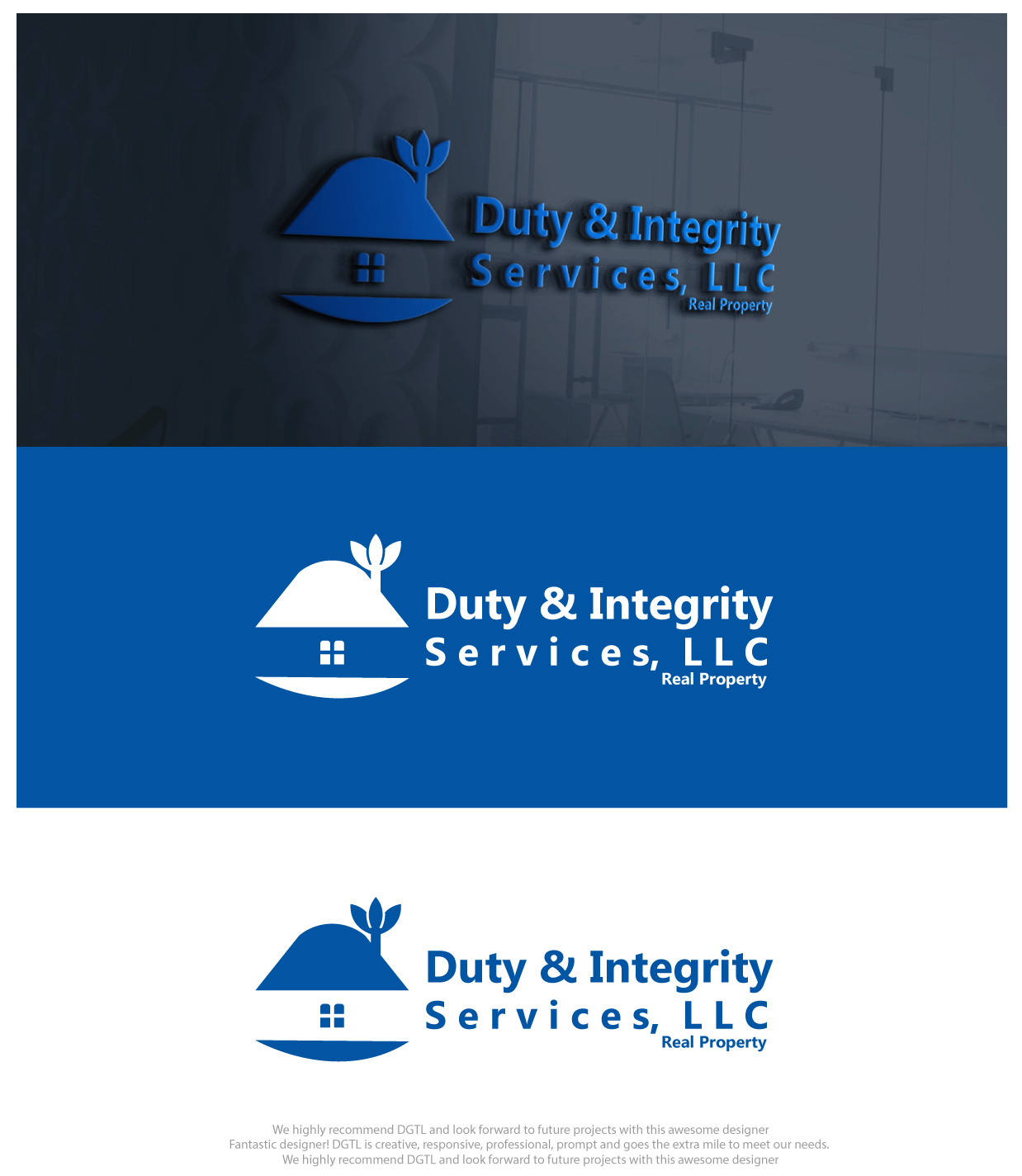 Logo Design by Vision Exalt Technology for Duty & Integrity Real Property Services, LLC | Design #20612034