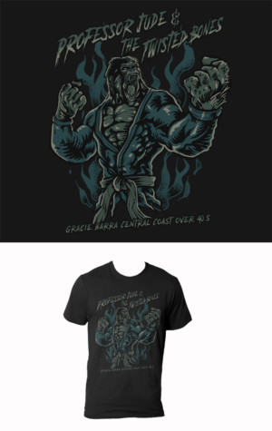 Professor Jude & The Twisted Bones | Diseño de Camiseta por krizvector