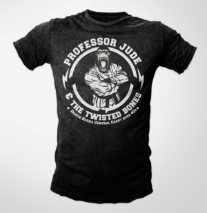 Professor Jude & The Twisted Bones | T-Shirt-Design von Bayu_susilo