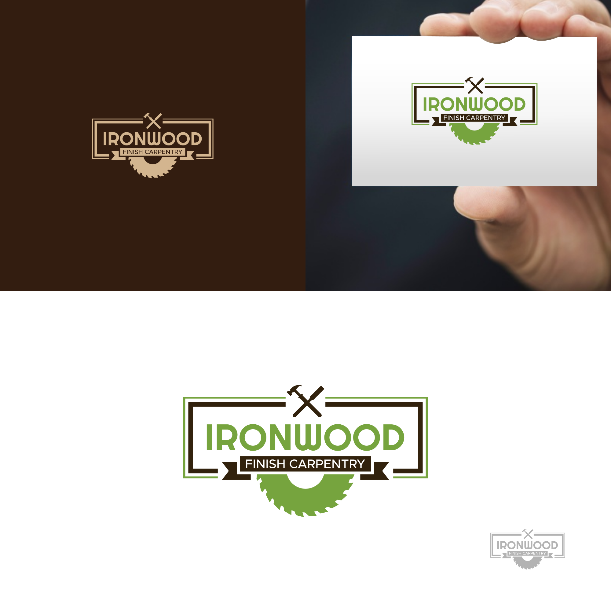 Logo Design by zatsukiki for Ironwood finish carpentry  | Design #20627538