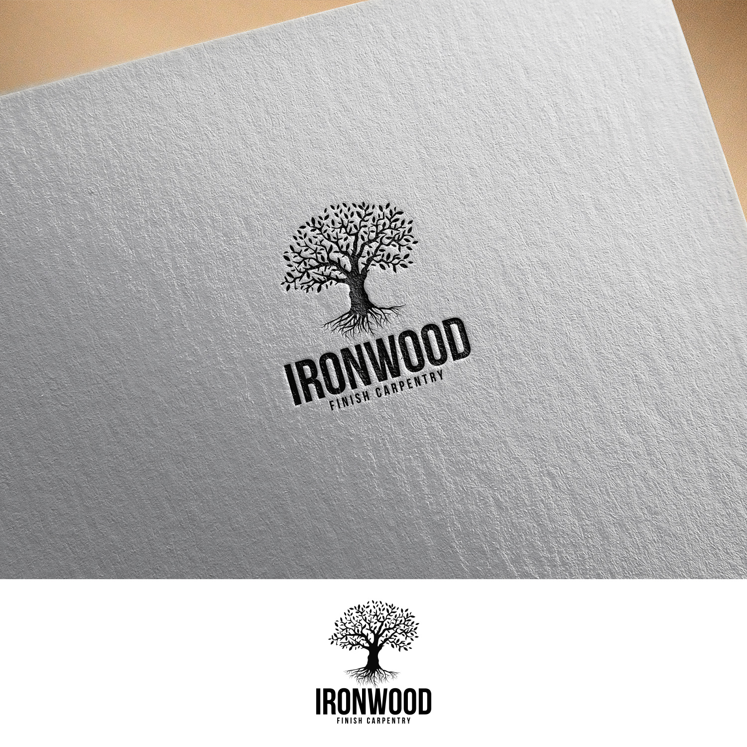Logo-Design von DesignDUO für Ironwood finish carpentry  | Design #20620974