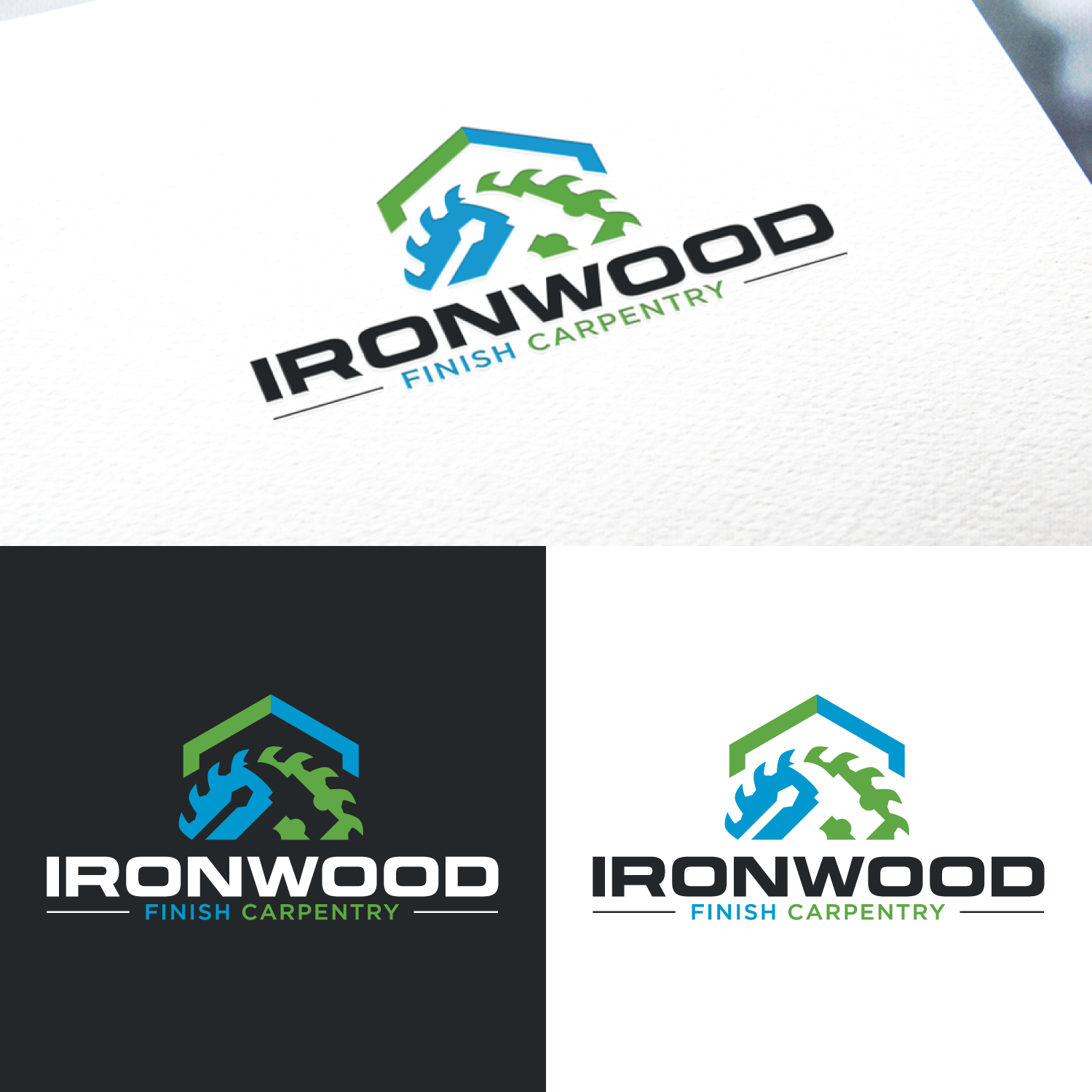 Logo Design by ds | designstructure for Ironwood finish carpentry  | Design #20618123