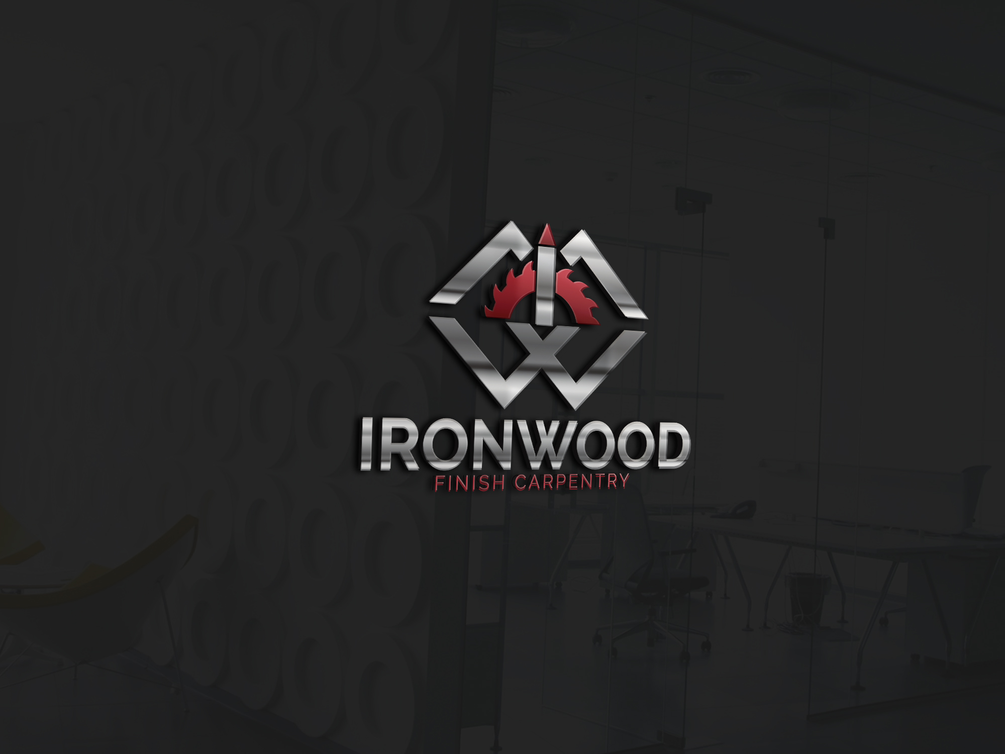 Logo Design by Farooq Zahid for Ironwood finish carpentry  | Design #20621984