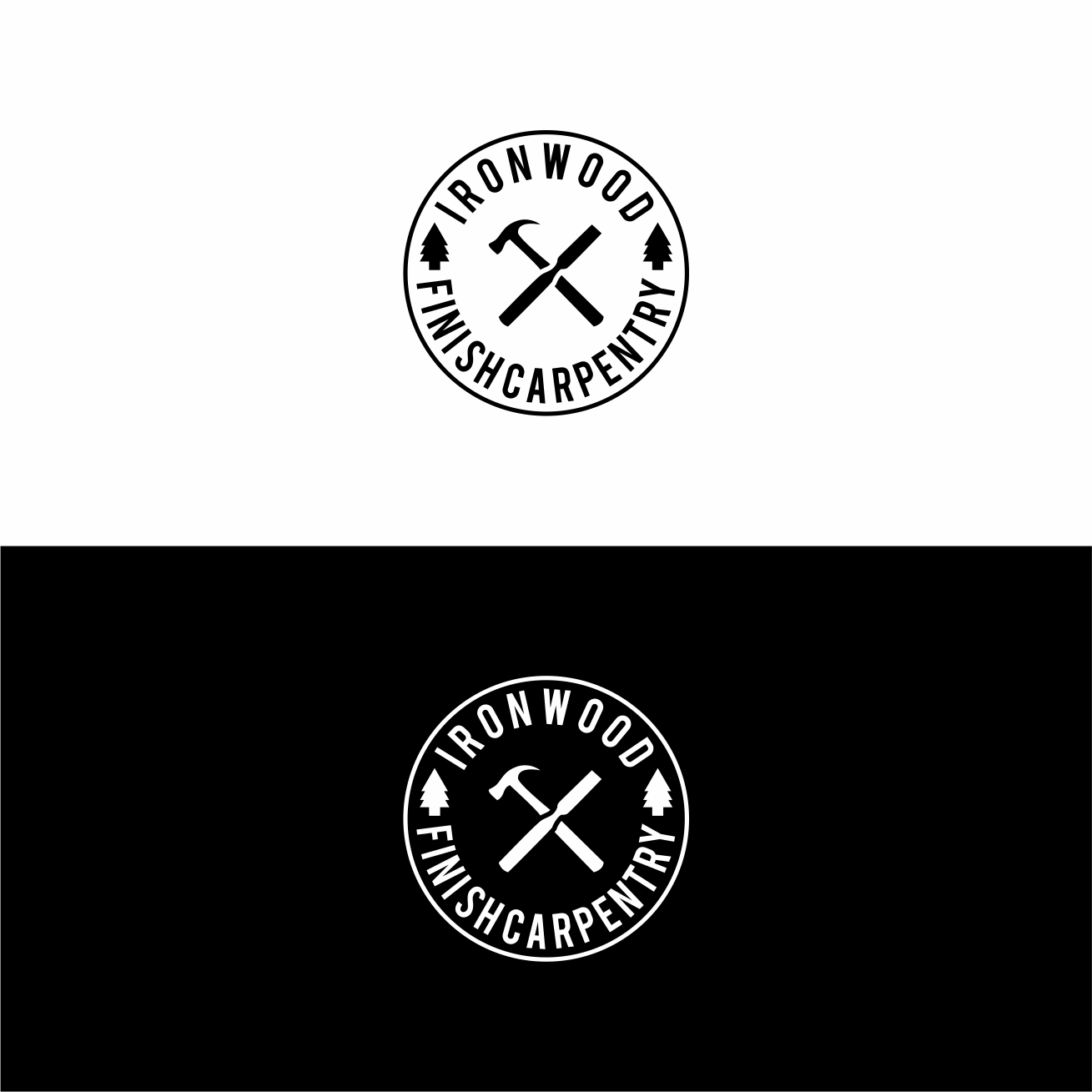 Logo Design by saher khan 2 for Ironwood finish carpentry  | Design #20627907