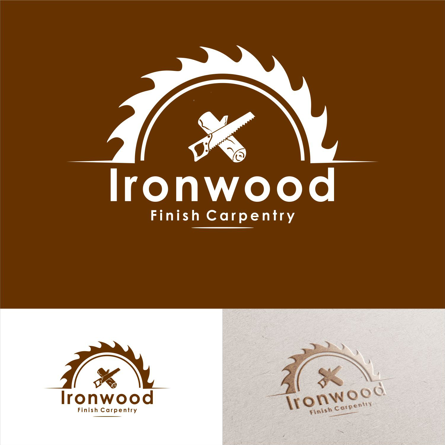 Logo Design by gusionevos for Ironwood finish carpentry  | Design #20624843
