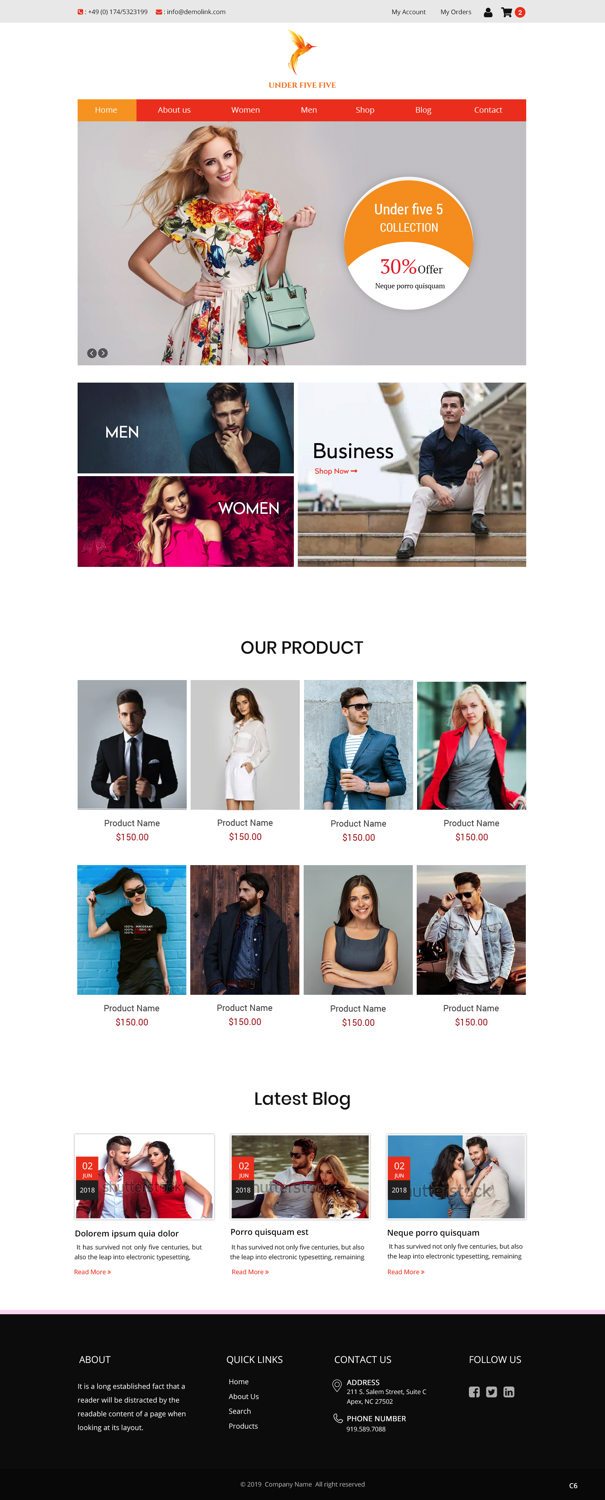 Web Design by pb for Under Five Five Inc. | Design #20742288