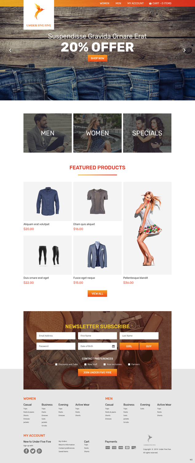 Web Design by pb for Under Five Five Inc. | Design #20742289