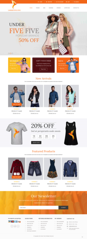 Web Design by pb for Under Five Five Inc. | Design: #20758477