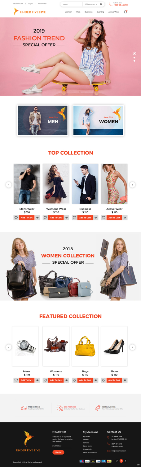 Web Design by pb for Under Five Five Inc. | Design #20758478