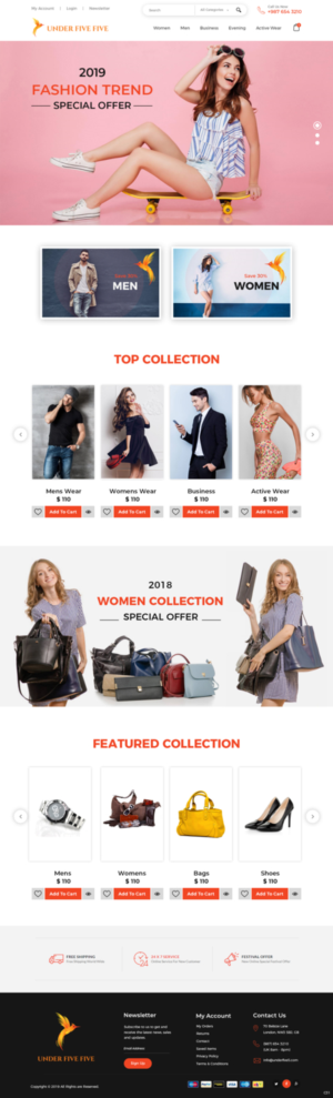 Web Design by pb for Under Five Five Inc. | Design: #20758478