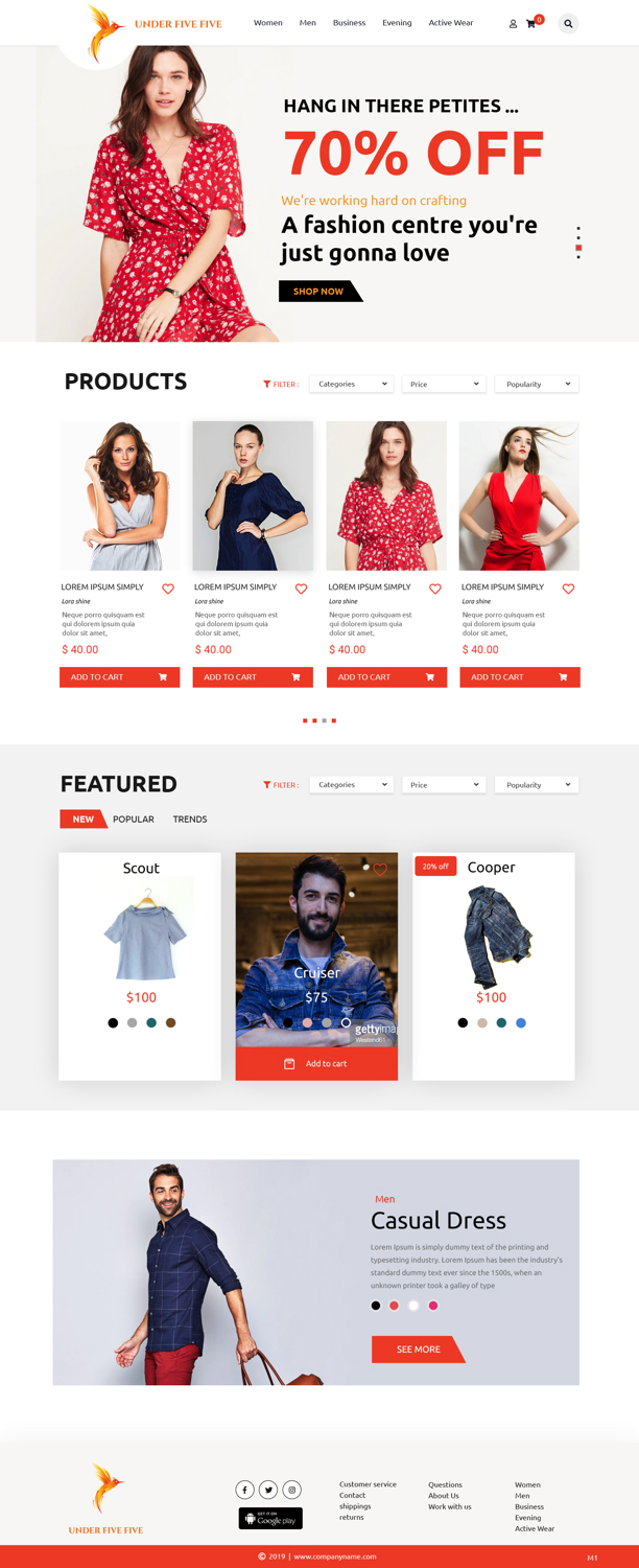 Web Design by pb for Under Five Five Inc. | Design #20758479