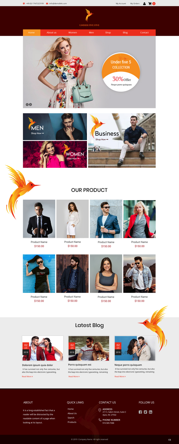 Web Design by pb for Under Five Five Inc. | Design #20758690