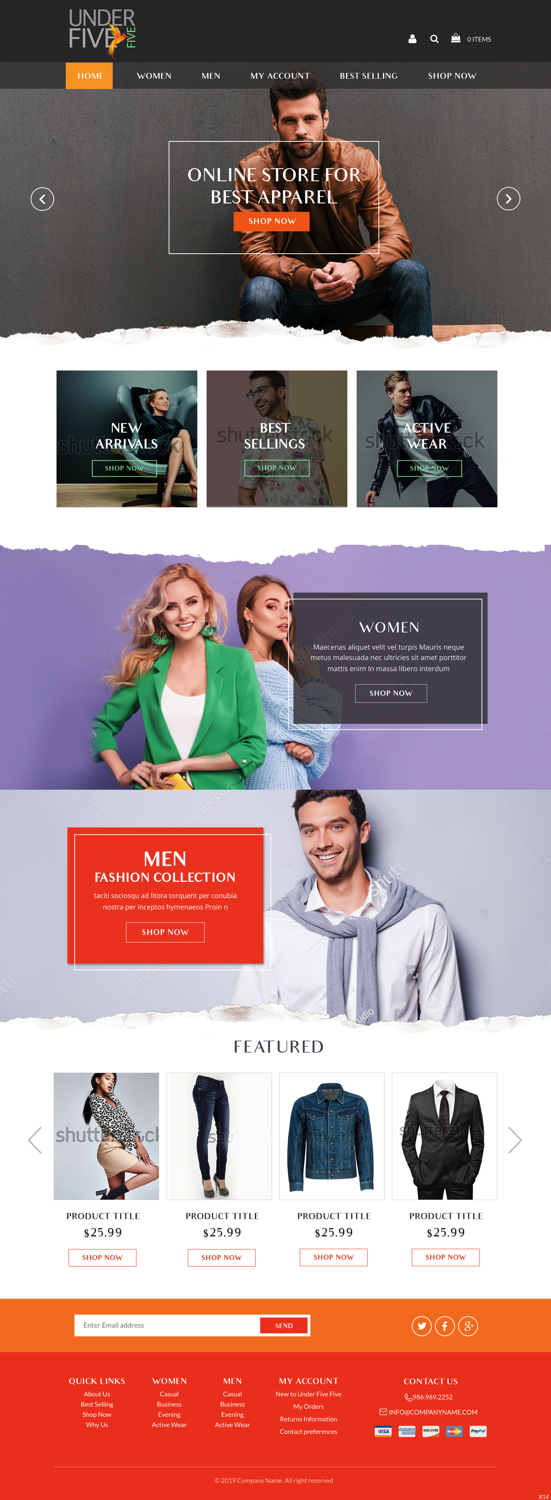 Web Design by pb for Under Five Five Inc. | Design #20971057