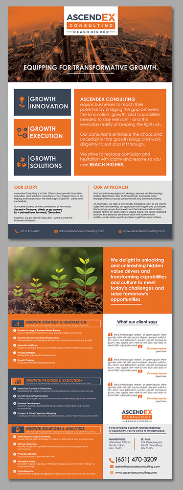 Diseño de Flyer por BLUE WINGS para Autus Actus LLC | Diseño #20661273