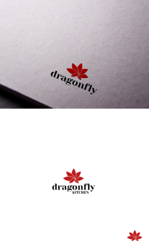 Dragonfly (draft 1) Dragonfly Kitchen (draft 2) and no text (draft 3) | Design de Logo par logo_s