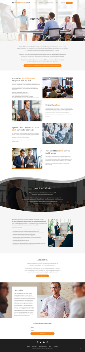 Web Design par pb pour My Small Business Coach | Design : #20640000