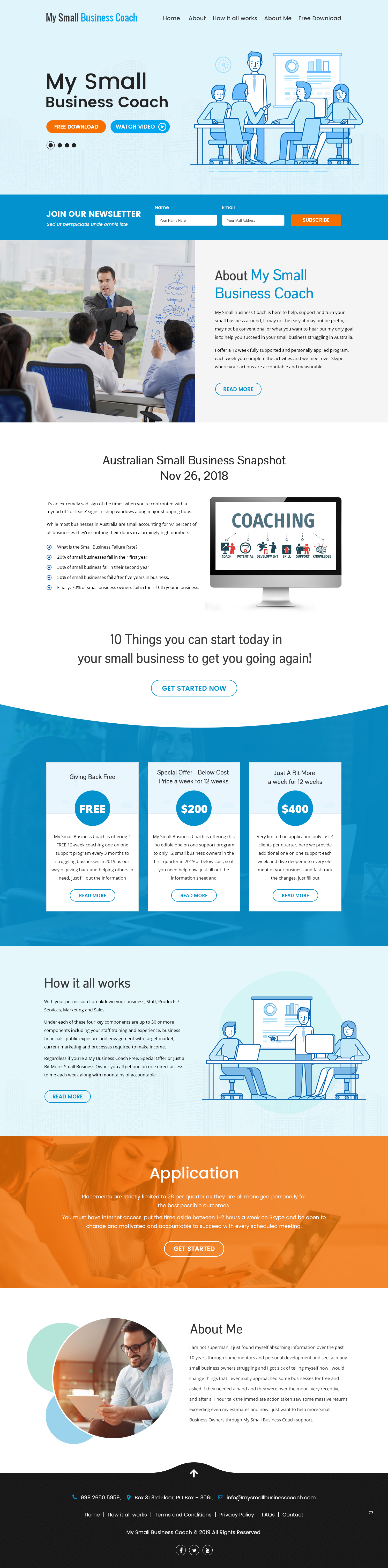 Web Design by pb for My Small Business Coach | Design #20640001