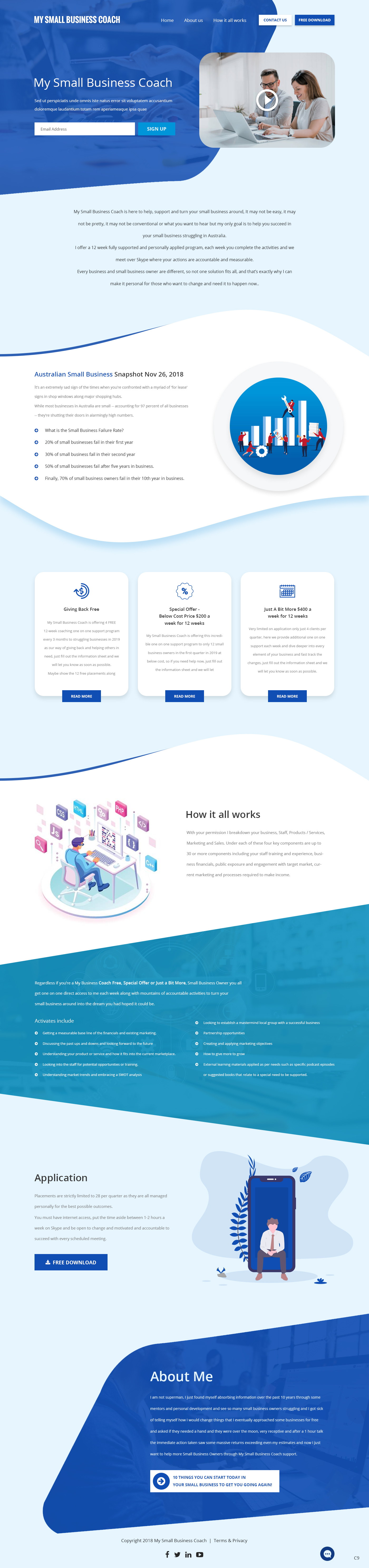 Web Design by pb for My Small Business Coach | Design #20640002