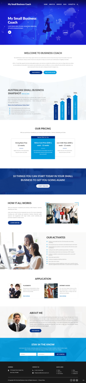 Web Design par pb pour My Small Business Coach | Design : #20640004