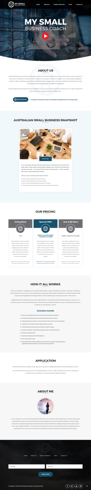 Web Design par pb pour My Small Business Coach | Design : #20640019