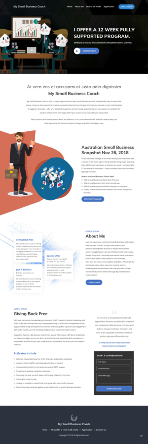 Web Design par pb pour My Small Business Coach | Design : #20640020
