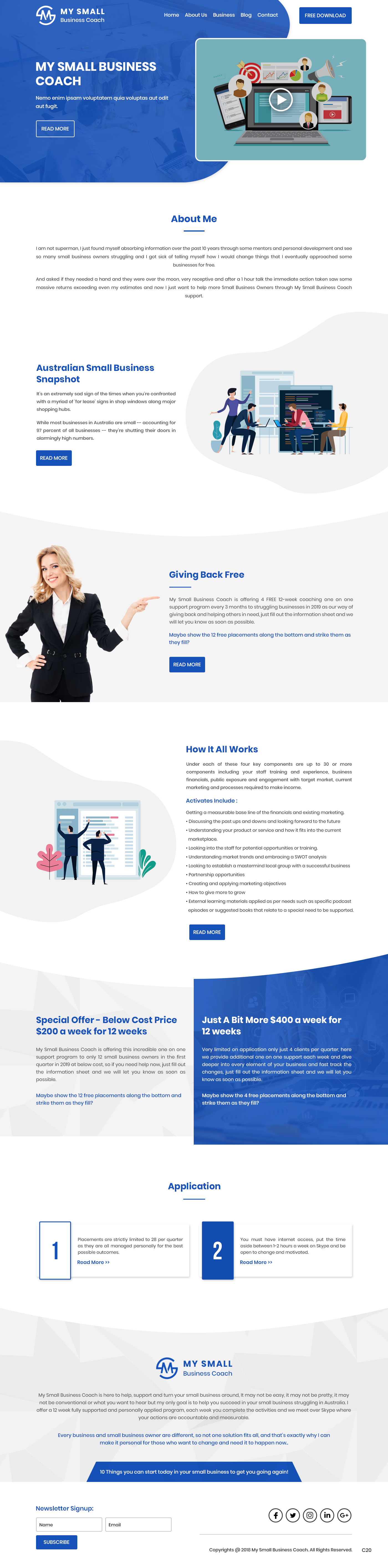Web Design by pb for My Small Business Coach | Design #20640021