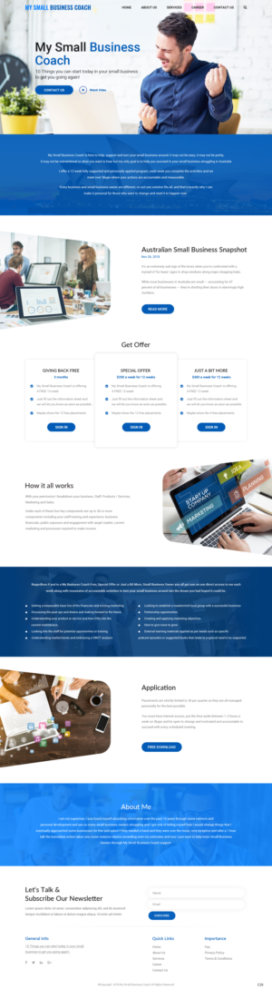 Web Design par pb pour My Small Business Coach | Design : #20640022