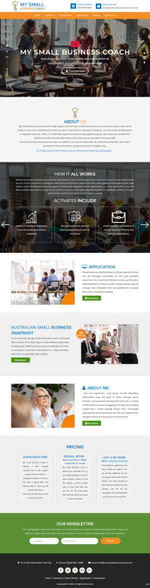 Web Design par pb pour My Small Business Coach | Design : #20640023