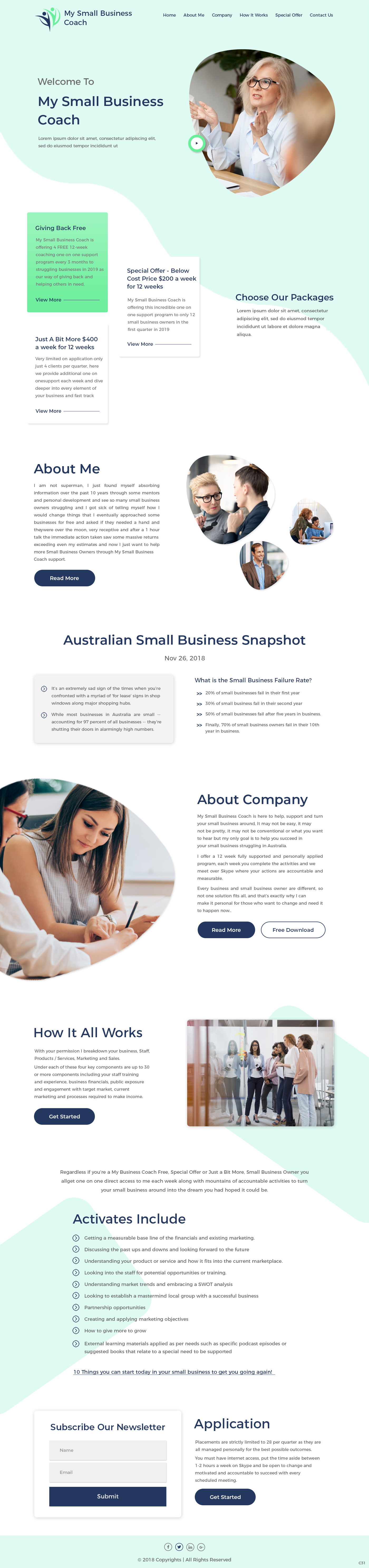 Web Design by pb for My Small Business Coach | Design #20640033