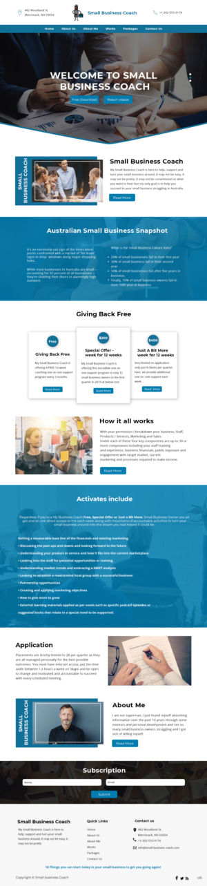 Web Design par pb pour My Small Business Coach | Design : #20640034